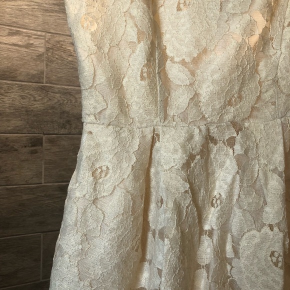 Off white lace shimmer party dress forever 21 - Picture 6 of 7
